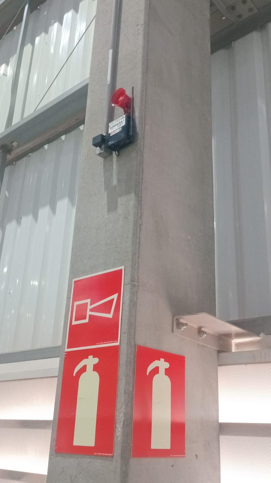 Sinalização, alarme e extintores